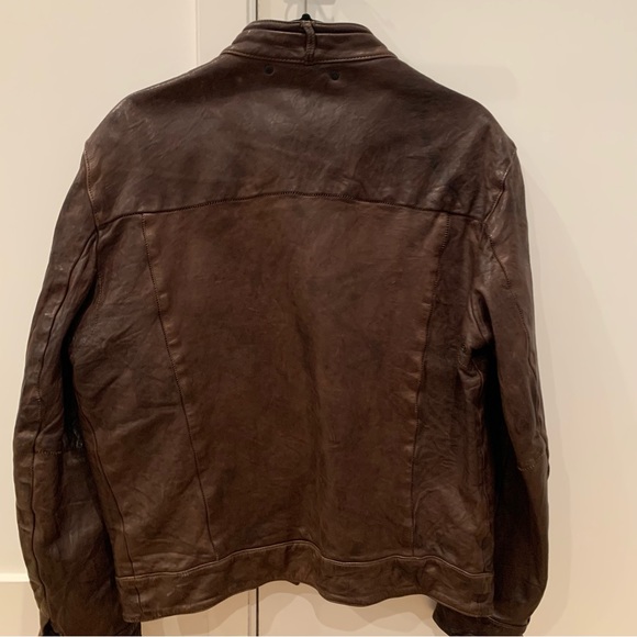 Hugo Boss Vintage Distressed Leather Jacket - Picture 3 of 13